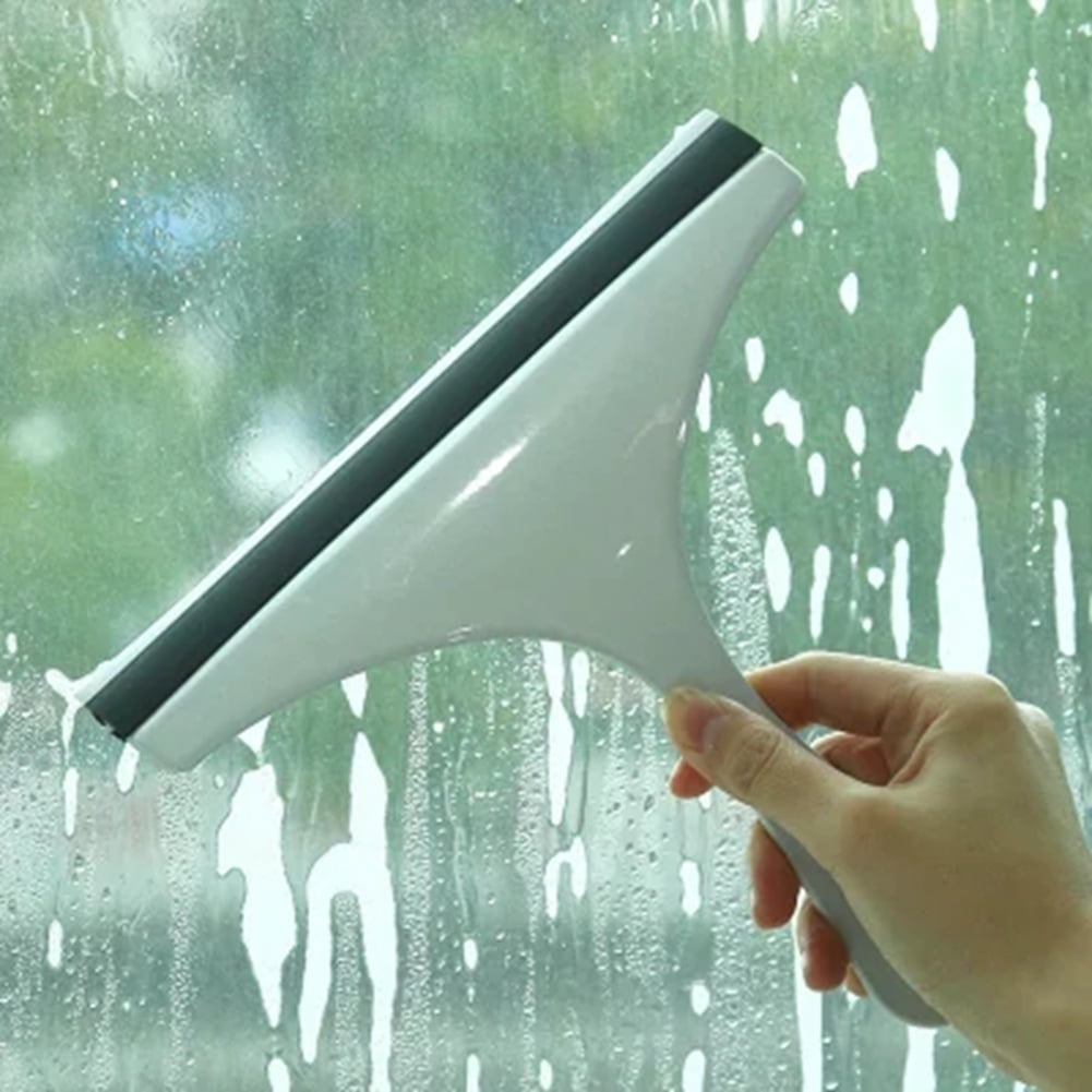 Silicone Cleaner Squeegee Water Blade for Cleaning Bathroom Shower Mirror Glass Kitchen Countertop Sink Car Windows Wiper Scraper Cleaner Tool