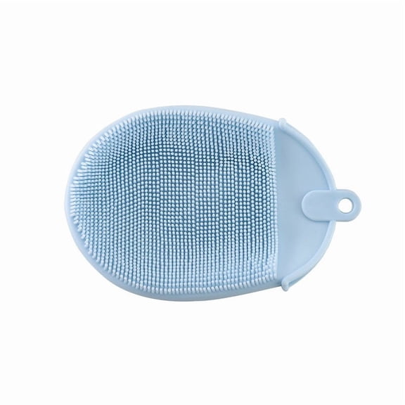 Silicone Cleaning Glove, Multifunction Palm Brush for Washing Vegetables and Dishes, Heat Resistant Kitchen Cleaning Tool with Hanging Loop, Dishwasher Safe Scouring Pad Replacement