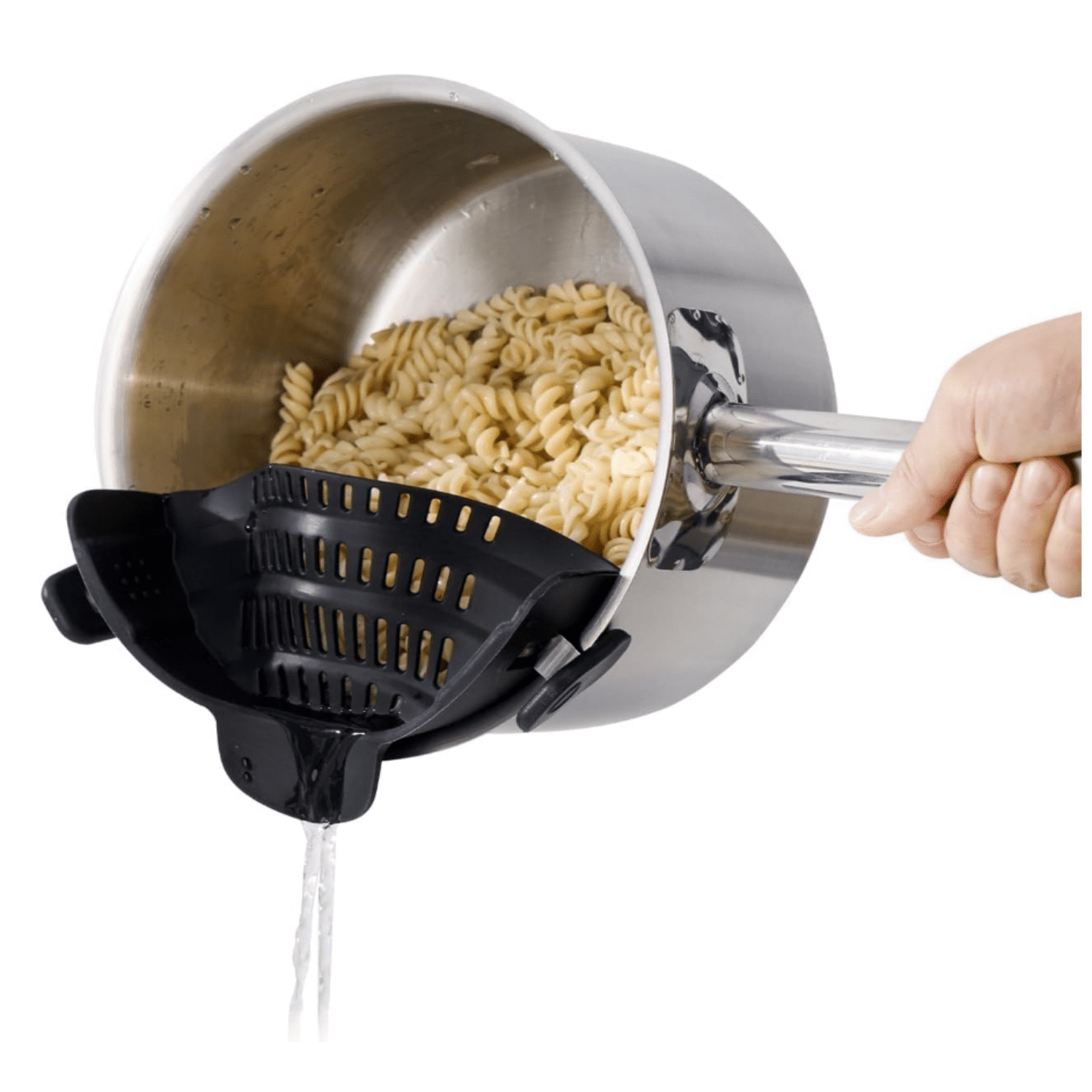 Silicone Clip On Strainer for Pots and Pans - Heat Resistant, Food ...