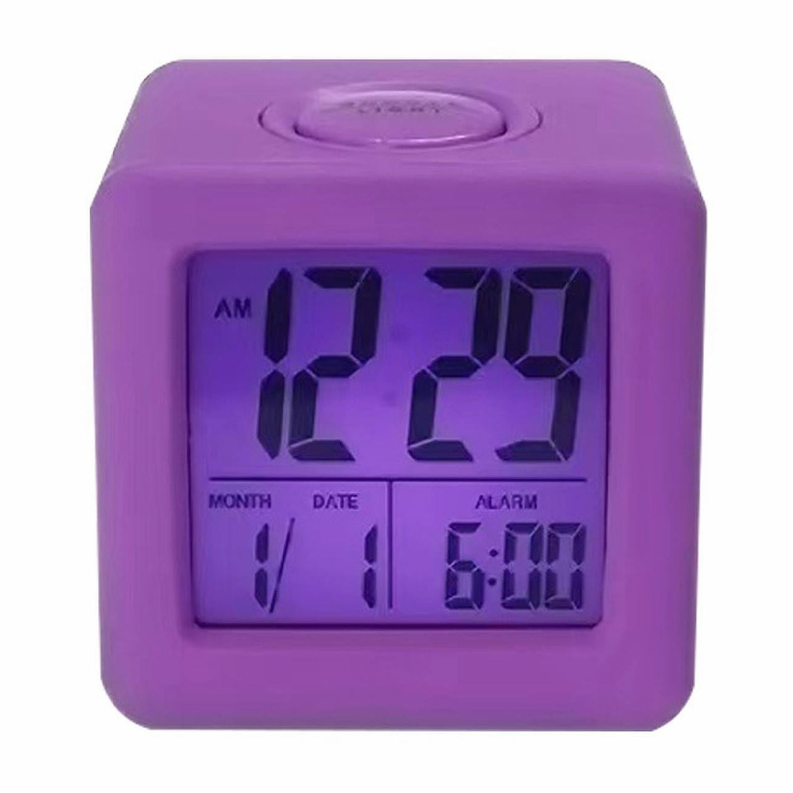 Silicone Clock LCD Digital Clock Anti Slip Student Small Alarm Clock