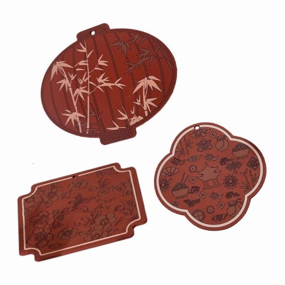 Silicone Coaster Collection Nonslip Table Protectors Traditional Style Kitchen Accessories Heat Insulation Pad