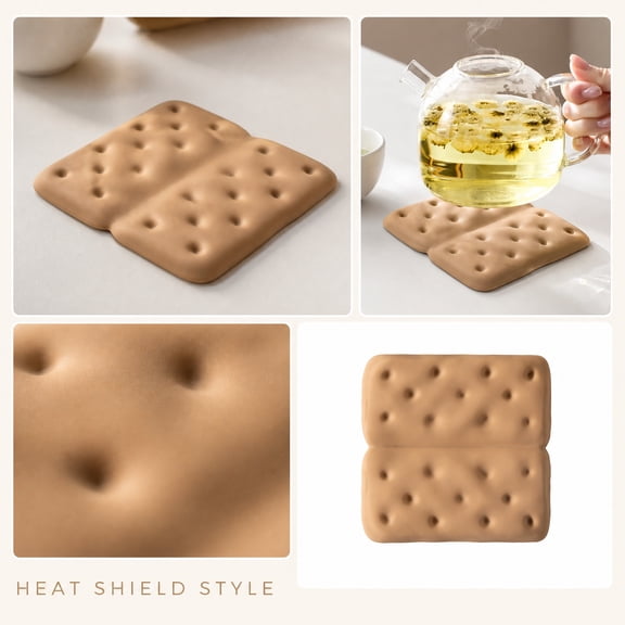 Silicone Coaster, Silicone Coasters, Heat Resistant Mats for Countertop, Table Protector for Dining Room Table, 4 Inch Non-Slip Non-Scalding Insulated Coaster Pot Mat, for Kitchen