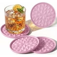 thumbnail image 1 of Silicone Coasters for Drinks[4 Pack]- Cup Mat for Tabletop Protection-Non-Slip, Non-Stick, Coffee Table Decor, Great Gift for Valentine's Day or Anniversary, Soft Pink, 1 of 6