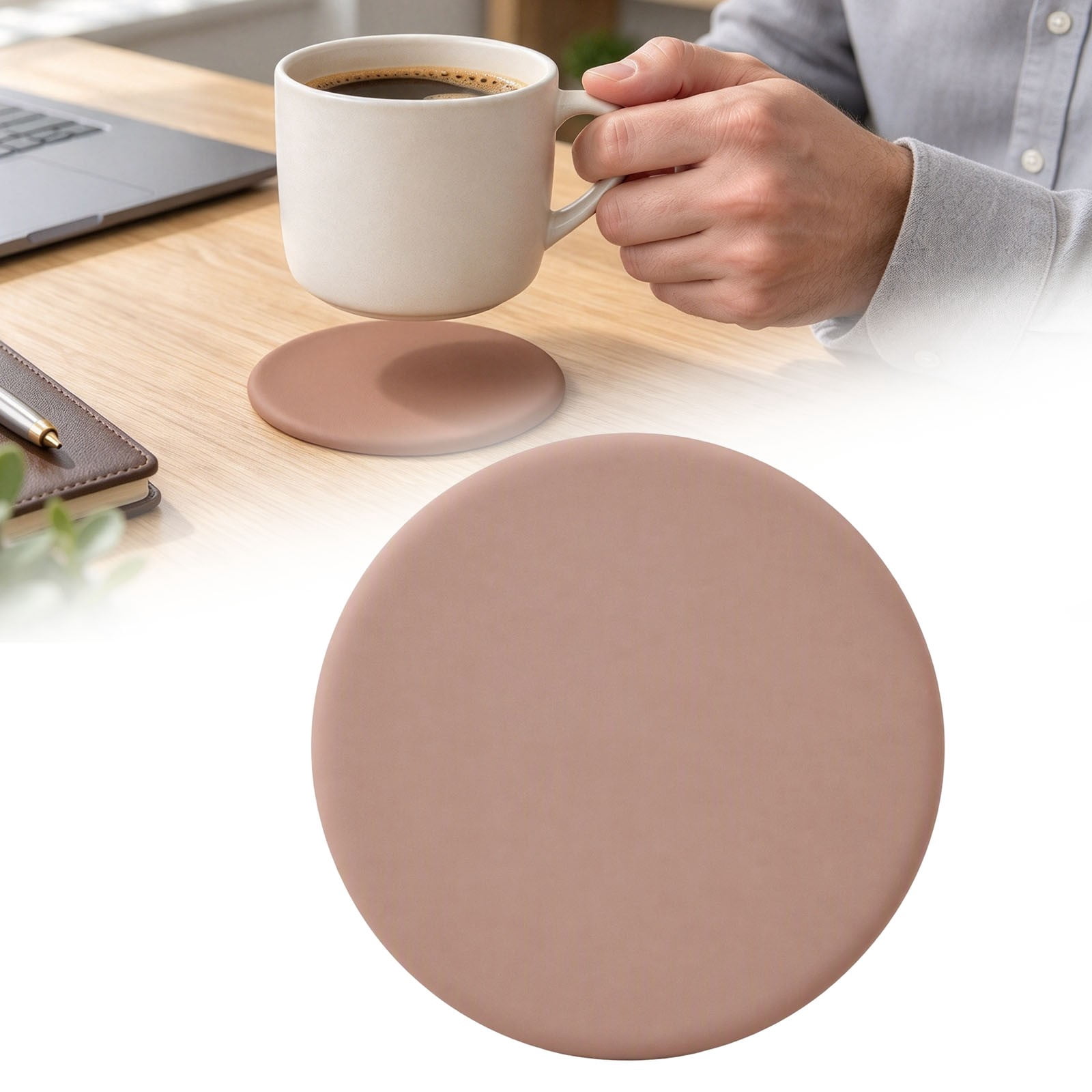 Silicone Coasters for Drinks, Round Cup Drink Mat, Thickened Cup Mat ...