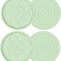 Silicone Coasters Set, 4 Pcs Drink Coasters for Coffee Table, Bar Tabletop Protection - Nyanza Green