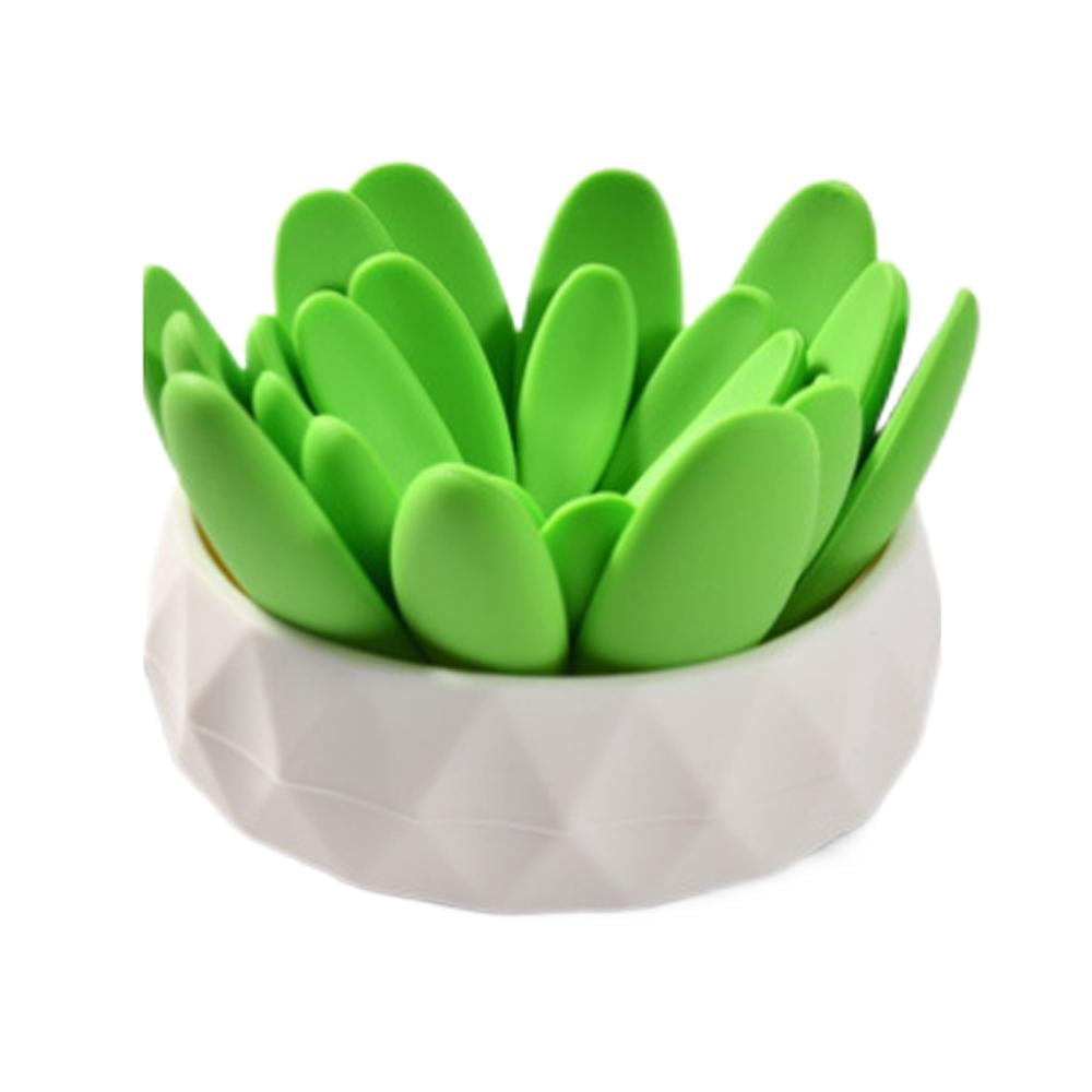 5-Piece Succulent Shaped Coasters Set - Silicone Heat-Resistant Trivets For Hot Pots & Pans