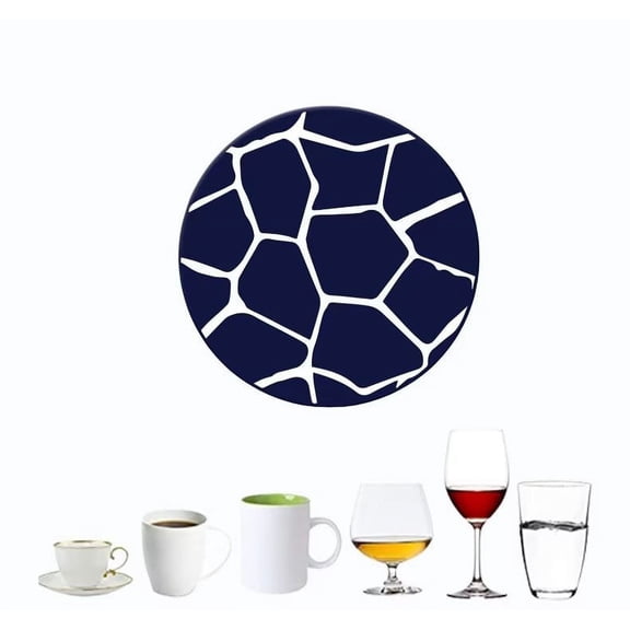 Silicone Coasters for Drinks, 3.8" Soft Cup Mat, Drink Coasters for Tabletop Protection Home Decor, Gift for Housewarming Birthday, Dark blue