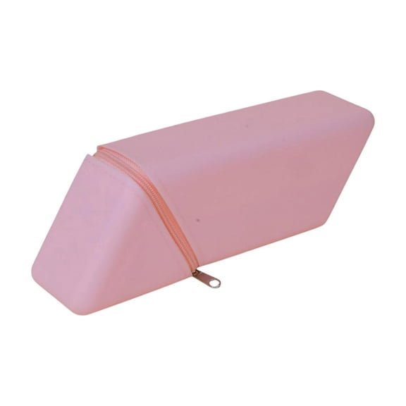 Silicone Coated Double-Purpose Student Pencil Case, Portable Large Capacity Stain-Resistant and Durable Storage Pouch for Study and Daily Use