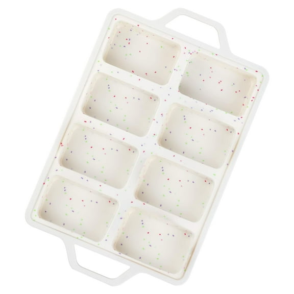 Silicone Coated Muffin Pan, Silicone Loaf Pans with Metal Reinforced Frame Non Stick Silicone Bread Loaf Pans for Baking 8 Cavity Tiny Banana Bread Set Dishwasher Pan, a Baking Sheet