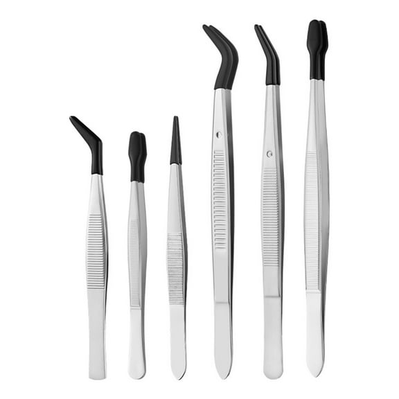 Silicone Coated Stainless Steel Precisions Tweezers Ergonomic Grip Perfect For Delicate Items Detailed Work