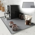 thumbnail image 1 of Silicone Coffee Mat,24''x16'' Coffee Bar Mat with Detachable Dish Drying Mat for Kitchen Countertops,Coffee Bar Accessories Fit Under Coffee Maker Coffee Machine Coffee Pot Espresso Machine Dish Rack, 1 of 8