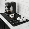 thumbnail image 1 of Silicone Coffee Mat for Countertop, 24”x16” with Dedicated Dish Drying Area, Coffee Bar Mat with Raised Edge, Coffee Maker Mat, Espresso Machine Mat, Coffee Station Mat, Bar Mat for Kitchen Counter, 1 of 6