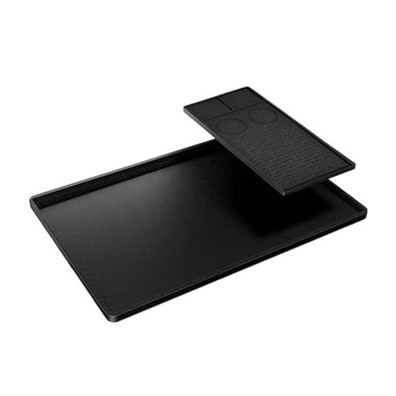 Silicone Coffee Mat With Raised Edges And Removable Drying Pad, Heat-Resistant Countertop Protector For Coffee Makers/Machines, 51.5×40Cm Non-Slip Silicone Mat For Kitchen