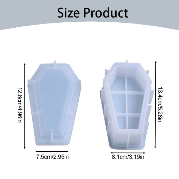 Silicone Coffin Shaped Baking Pan With Lid For DIY Cake And Halloween
