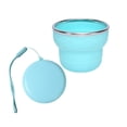 thumbnail image 1 of Silicone Collapsible Cup, 200ML Food Grade, Stable Structure, Dustproof Lid With Rope, For Camping Travel Daily Commute, Portable Folding Cup For Outdoor Activity And Home, 1 of 7