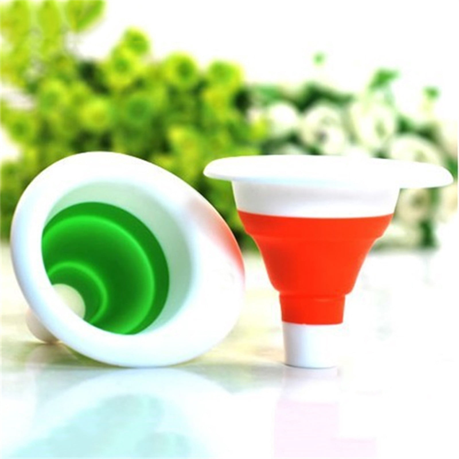 Silicone Collapsible Funnel, Small Kitchen Funnel for Transferring ...