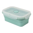 thumbnail image 1 of Silicone Collapsible Portable Lunch Box Bowl Bento Boxes Eco-Friendly Food Container Lunchbox, Durable Stackable Leak-proof Bento Box for Work, Dining Out, 1Pc, Multicolor(Green-550ml,6.3x3.9x2.6"), 1 of 9