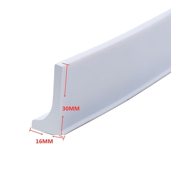 Silicone Collapsible Shower Threshold Water Dam, Waterproof Shower Barrier Water Strip Dam, Stay Dry Retainer for Wet and Dry Separation for Kitchen Sink Countertop Sink Cooktop Bathroom Tub
