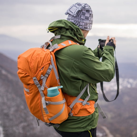 Silicone Collapsible Water Bottle 500ml Reusable Foldable Water Bottle for Gym Travel Camping Hiking Camping and Everyday Use