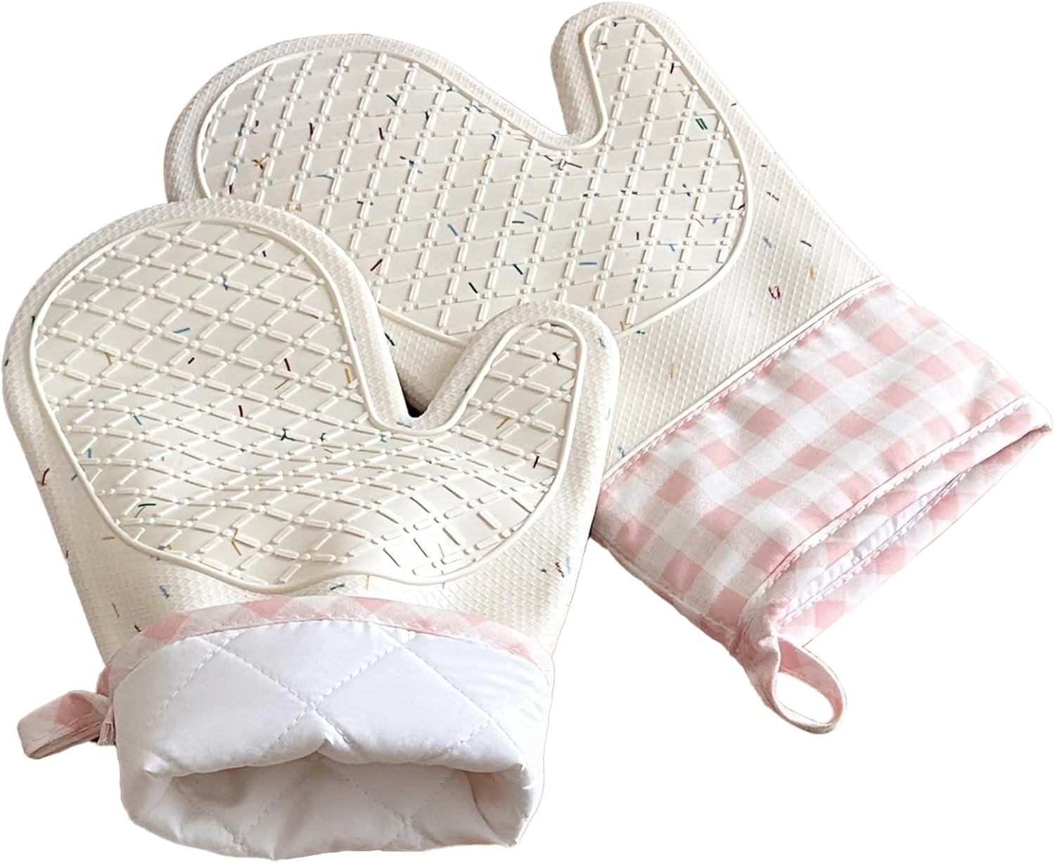 Silicone Confetti Oven Mitts Pair Cute BPA-Free Waterproof Shell ...
