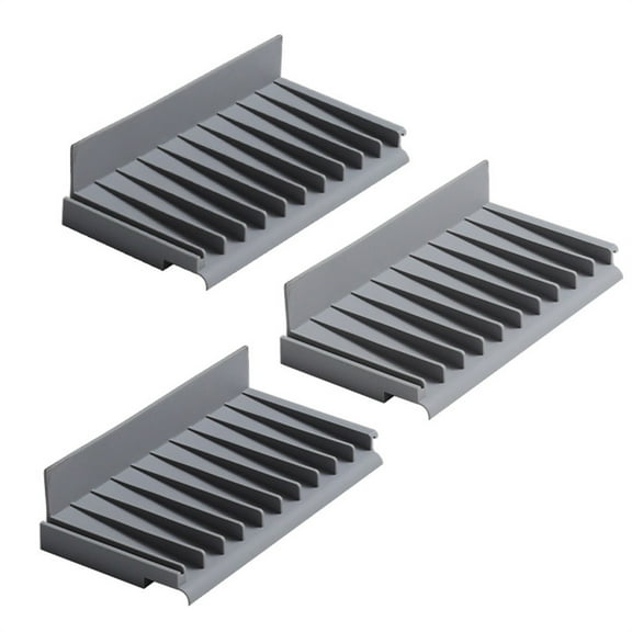 Silicone Connectable Mat Draining Pad Drying Tray Kitchen Splash Guard Grey