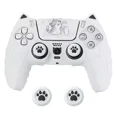 thumbnail image 1 of Silicone Controller Case Set with Thumb Grip Caps with Sticker Controller Skin Cat Paw Anti-slip Protective Shell Cover for PS5, 1 of 15