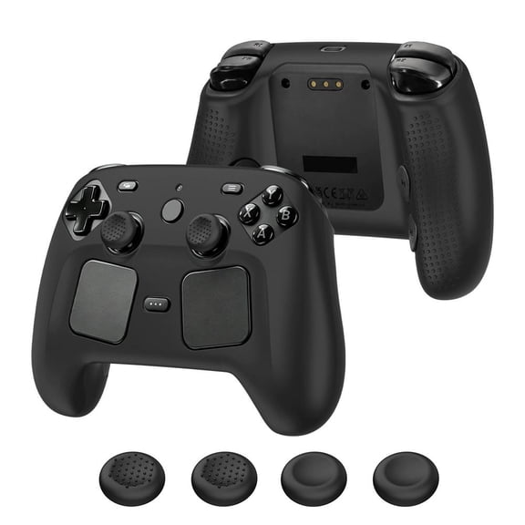 Silicone Controller Cover with 4 Joystick Caps for Valve Steam Controller 2026