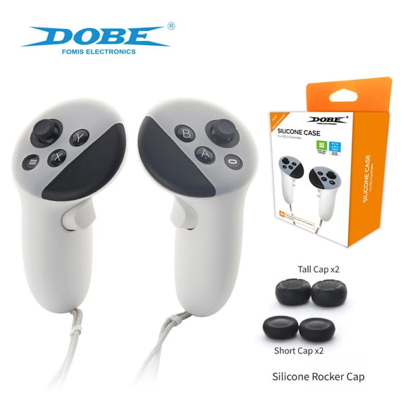 Silicone Controller Covers with Thumb Grips for Meta Quest 3/Oculus Quest 3 - Anti-Slip Shockproof Protective Skins, Sweatproof Joystick Caps for Enhanced VR Gaming