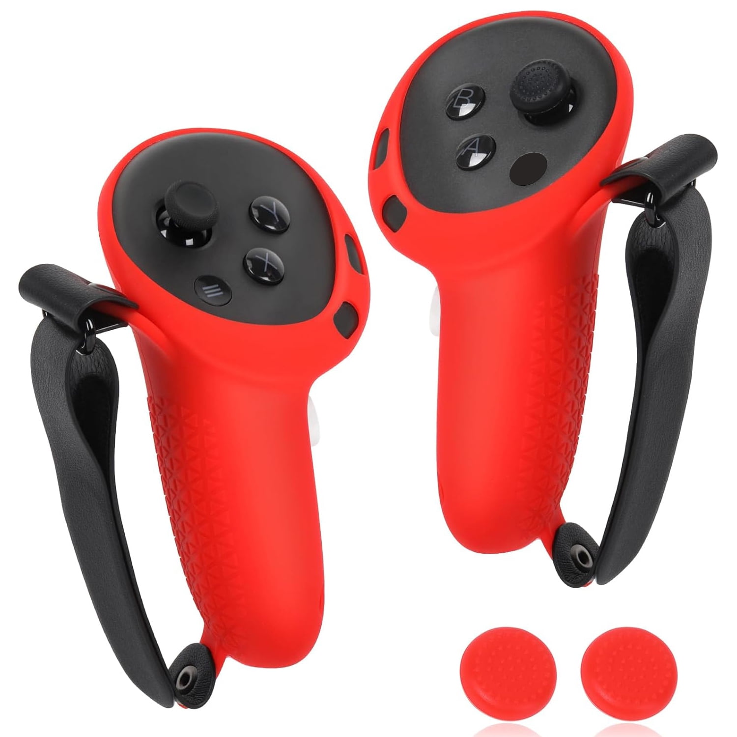Silicone Controller Grip Cover for Meta Quest 3S/3 - Adjustable Knuckle ...