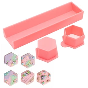 Silicone Cookie Mold Set - Hexagon Silicone Candy Molds - Hexagonal Baking Molds - Non Stick Easy Demold Bakeware Kit - Muffin Baking Molds for Homemade Chocolate Jelly Cake Making