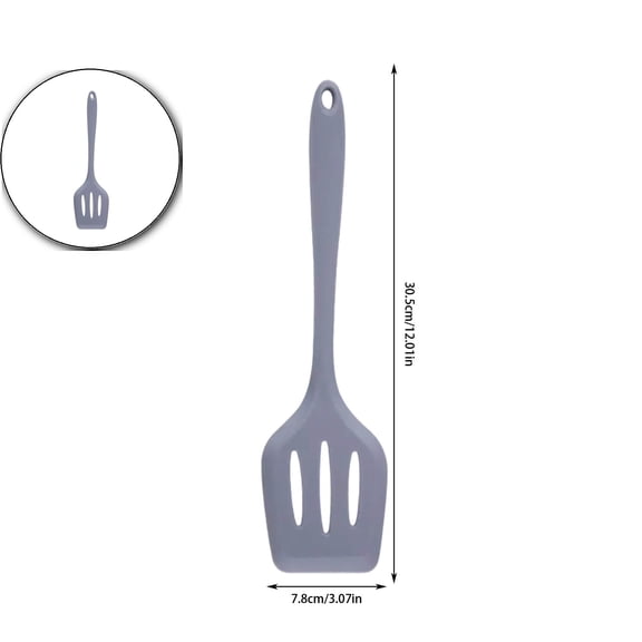 Silicone Cooking Spatula Slotted Heat Resistant Kitchen Utensils, Small Silicone Slotted Spatula for Fish, Eggs, Pancakes