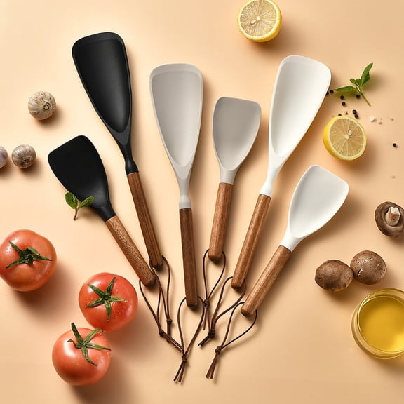 Silicone Cooking Spoon, Heat Resistant Non Stick Kitchen Utensil, BPA Free Flexible Spoon for Stirring Serving and Mixing, Scratch Free, 1 Spoon