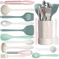 thumbnail image 1 of Silicone Cooking Utensils Set - Heat Resistant Kitchen Utensils BPA FREE,Turner Tongs,Spatula,Spoon,Brush,Whisk,Kitchen Utensil Gadgets Tools Set for Nonstick Cookware,Dishwasher Safe (Multi-color), 1 of 8