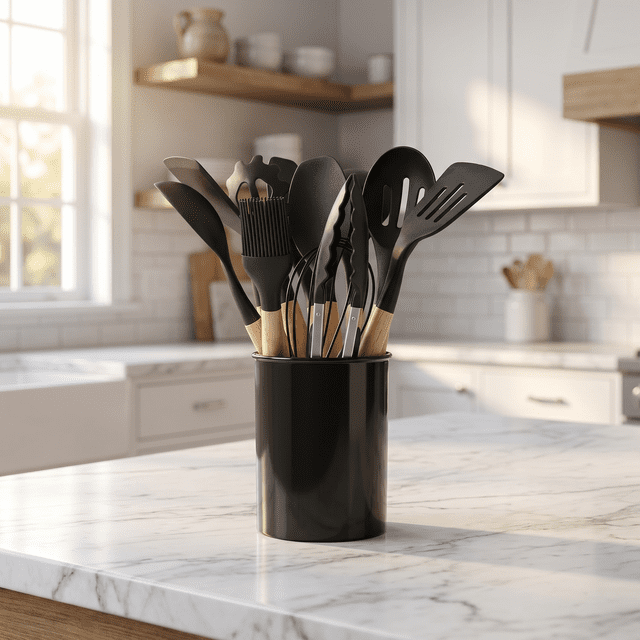Silicone Cooking Utensils Set - Silicone Kitchen Utensils for Cooking ...