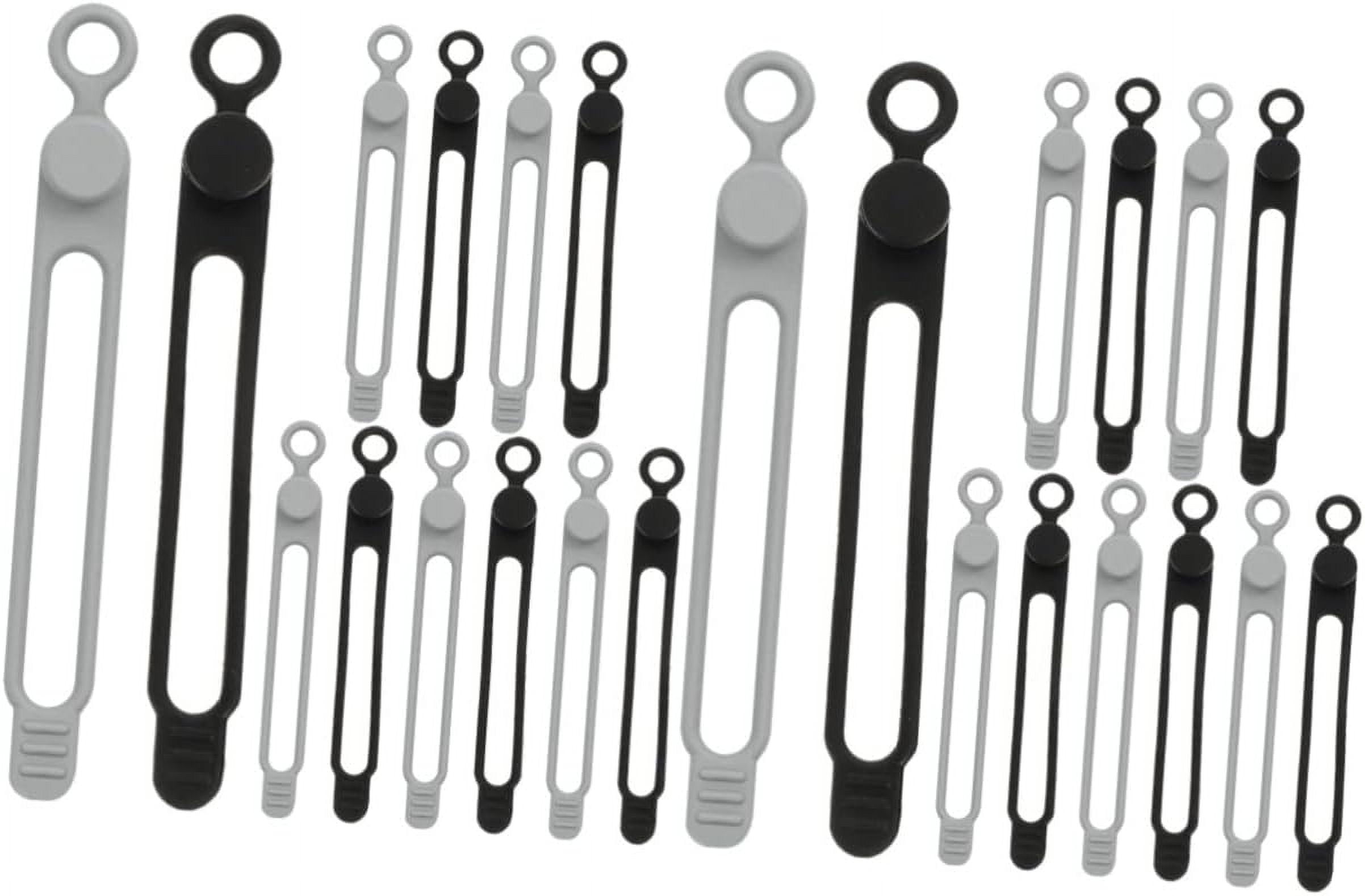 Silicone Cord Ties 24 Pcs Silicone Tie Cord Ties for Electrical Cords