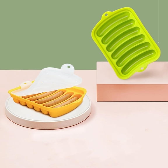 Silicone Corn Dog Sausage Maker Hotdog Mold Non Stick Flexible Baking Steaming Container