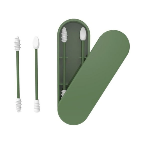 Silicone Cotton Swab Ear Scoop Stick Reusable Makeup Stick Does Turn Off with Makeup Mirror Makeup Cotton Swab