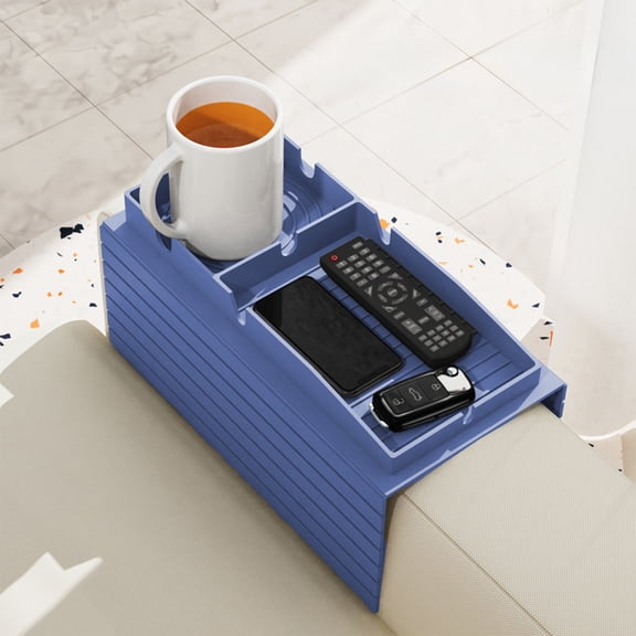 Silicone Couch Cup Holder Tray Drink Holder for Sofa Arm Couch Caddy,Multifunctional Cup Drink Holder with Snack Storage & Tablet Slot, Non-Slip Couch Coaster Table for Home.