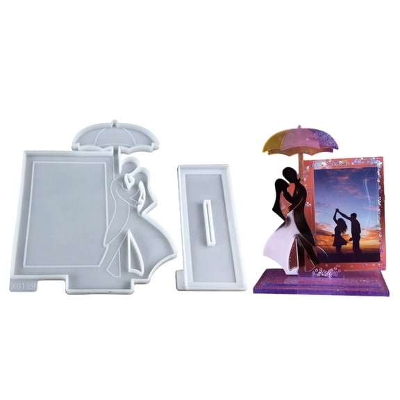 Silicone Couple Mold for Epoxy Resin Casting, Perfect for Creating Individualized Photo Frames and Decorative Keepsakes