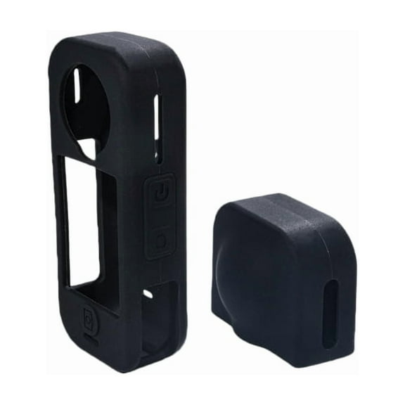 Silicone Cover Case with Lens Cap for Insta360 X4 Air, Skin Sleeve Soft Protective Cover Anti-Drop Dustproof Full Protector Housing Case for Action Camera