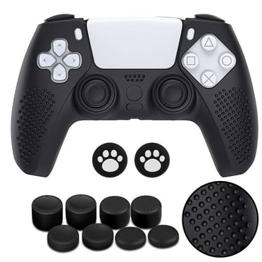Silicone Cover Case for PS5 Controller, TSV Grip Protector Skin Case Fit for Sony PS5 Controller, Sweatproof Anti-slip Protective Shell with 10 Thumb Grip Caps, PlayStation 5 Controller Accessory Set