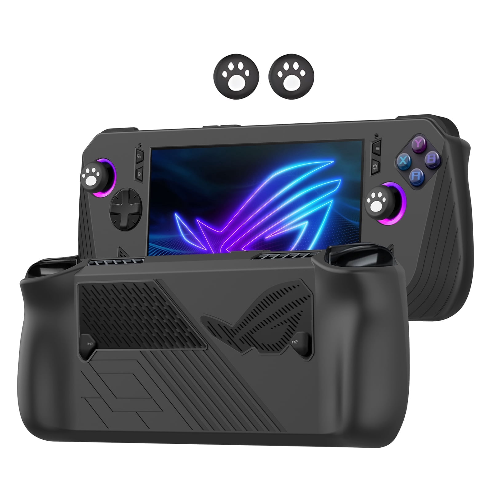 Silicone Cover Case for ROG Ally X Soft Protective Sleeve with 2 Thumb ...
