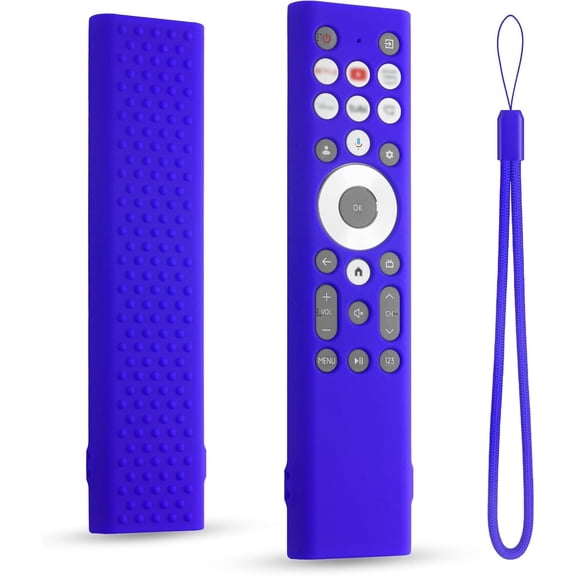 Silicone Cover for Hisense TV Remote Control ERF6A80, Protective Case Compatible with U7 U8 U9 Series Smart 4k Tv Remote, Shockproof with Lanyard(Blue)