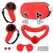 Silicone Cover Set for Meta Quest 3s Accessories, VR Protective Set for Oculus Quest 3s with Face Cover, VR Shell, Lens Protector, Controller Grip, Joystick Caps, Not Fit Quest 3