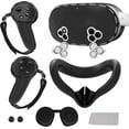 thumbnail image 1 of Silicone Cover Set for Meta Quest 3s Accessories, VR Protective Set for Oculus Quest 3s with Face Cover, VR Shell, Lens Protector, Controller Grip, Joystick Caps, Not Fit Quest 3, 1 of 10