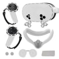 thumbnail image 1 of Silicone Cover Set for Meta Quest 3s Accessories, VR Protective Set for Oculus Quest 3s with Face Cover, VR Shell, Lens Protector, Controller Grip, Joystick Caps, Not Fit Quest 3, 1 of 11