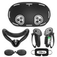 thumbnail image 1 of Silicone Cover Set for Oculus/Meta Quest 3S/Edition, VR Accessories for Meta Quest 3S, Protective Cover Set Includes Controller Grip Cover, Face Cover, VR Shell Cover (Black), 1 of 7