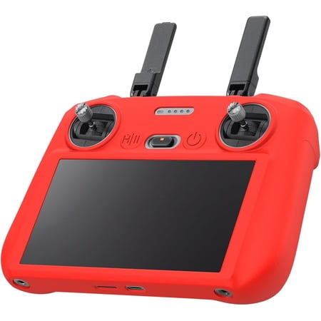 Silicone Cover for RC 2 Remote Control - Shockproof Protective Case Mavic Air 3, Lightweight & Durable. (Red)