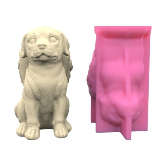 Silicone Craft 3D Flower Dog Shaped Concrete Vase Silicone for Hand-Making