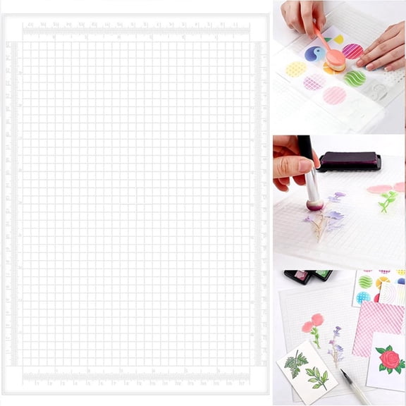 Silicone Craft Mat, Clear Silicone, Non Slip Mat, 8*11.7, Ruler Measuring, Crafting Projects, Heat Resistant Silicone Mat, 1 Pc